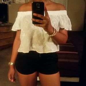 Off the shoulder crop top